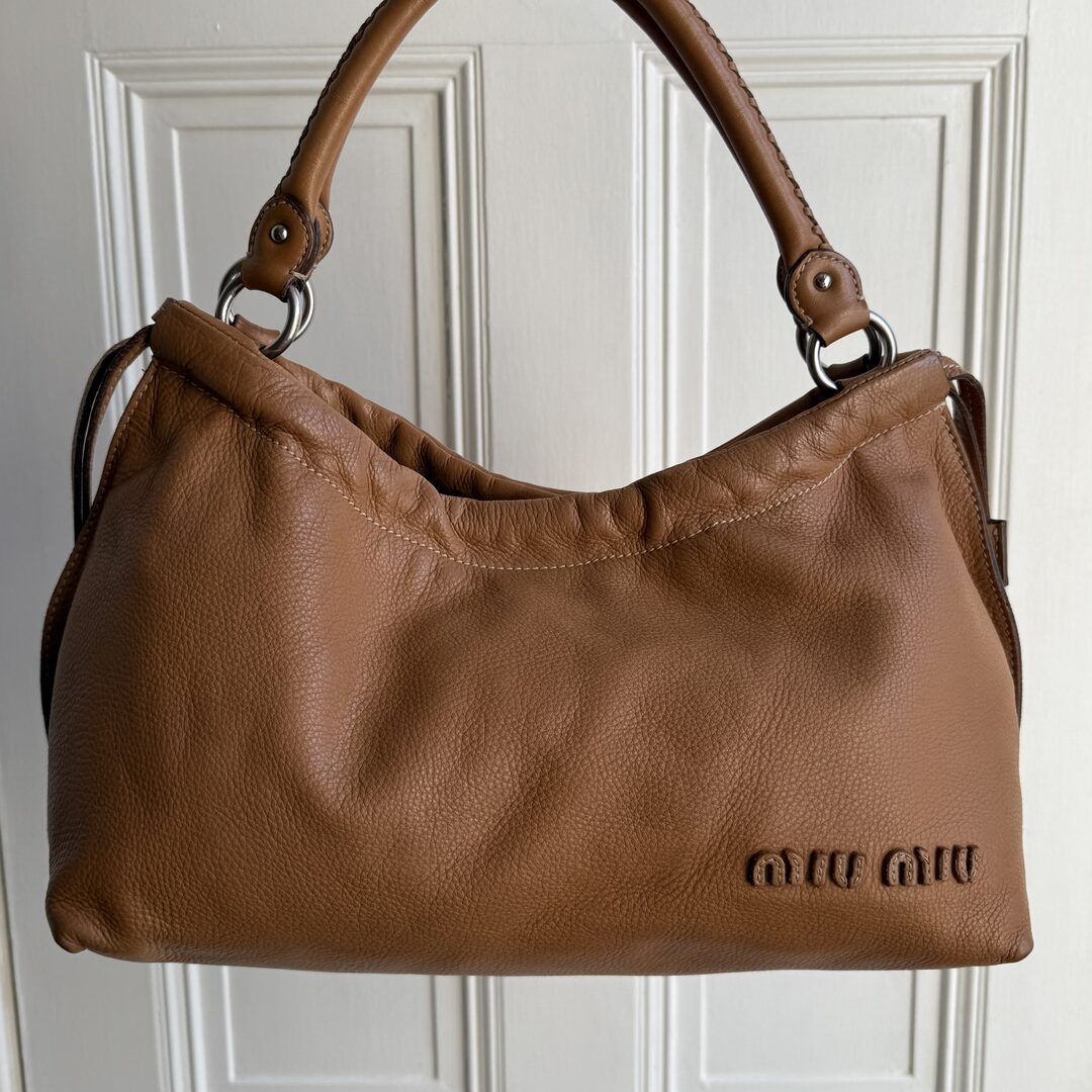 Rare Miu Miu Leather Brown Shoulder Bag