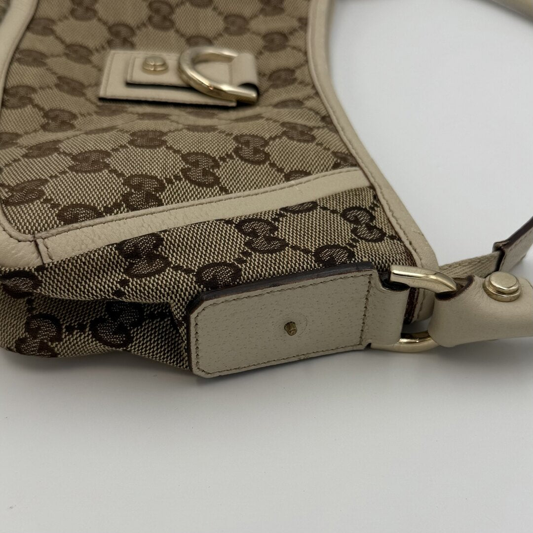 Gucci Mini Abbey D Ring White Shoulder Bag
