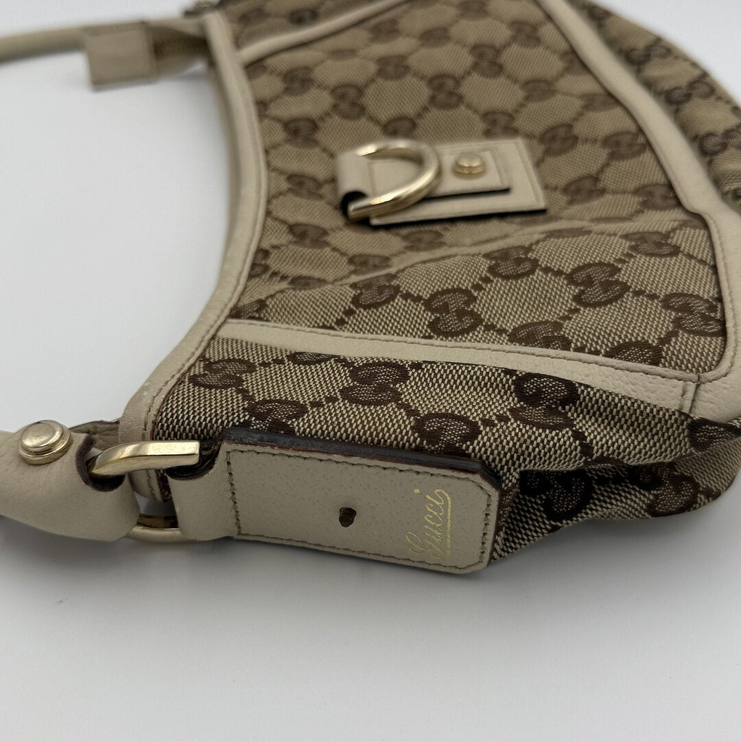 Gucci Mini Abbey D Ring White Shoulder Bag