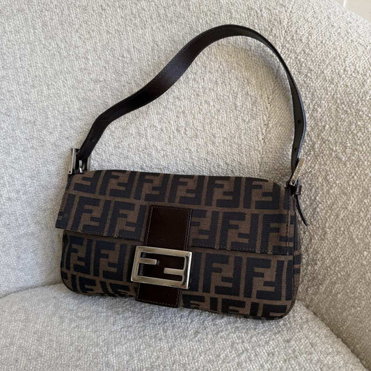 Fendi Mamma Baguette Zucca Shoulder Bag
