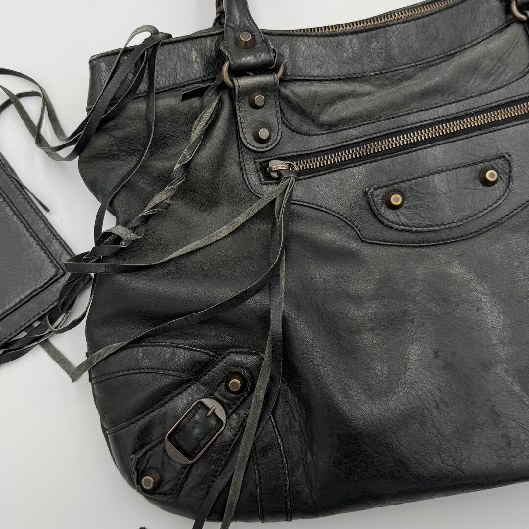 2003 Balenciaga City Leather Black Shoulder Bag