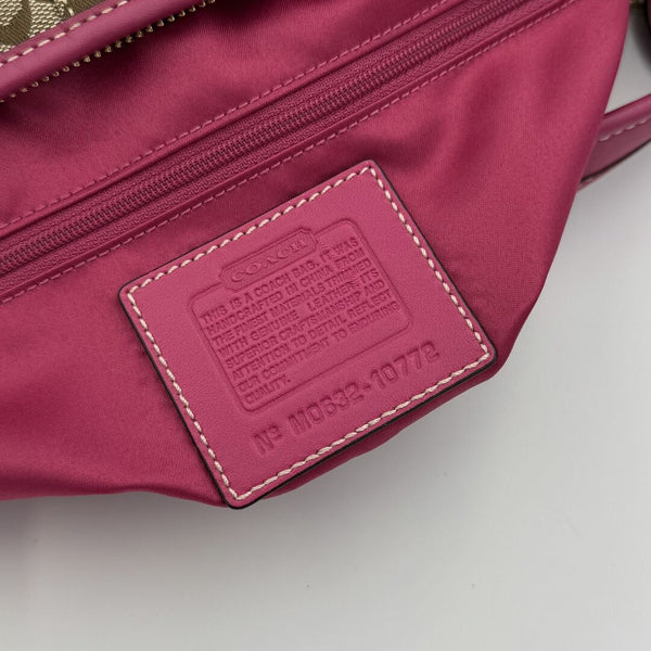 Coach Mini Signature Pink Hobo Shoulder Bag