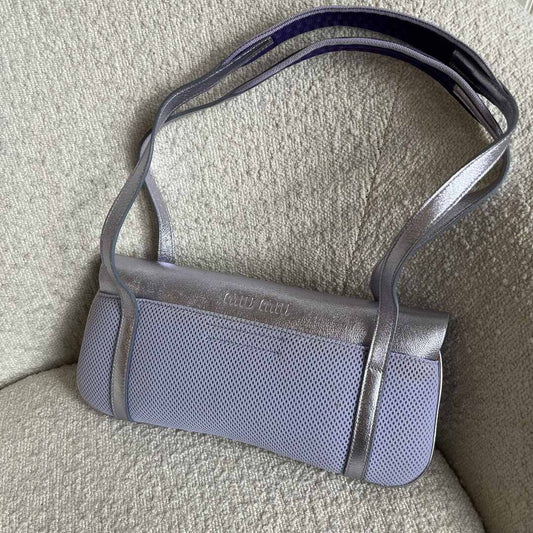 Archive Miu Miu Metallic Silver Shoulder Bag