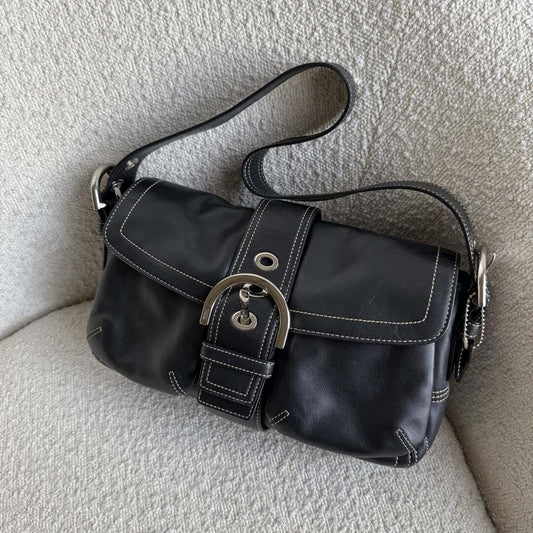 Coach Soho Leather Black Shoulder Bag