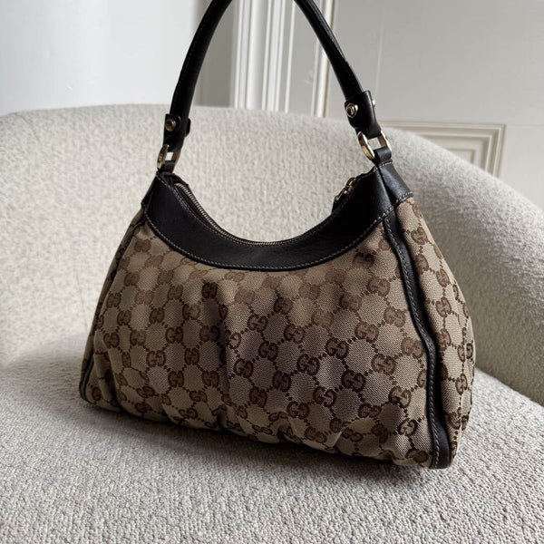 Gucci GG Canvas Abbey Brown Shoulder Bag