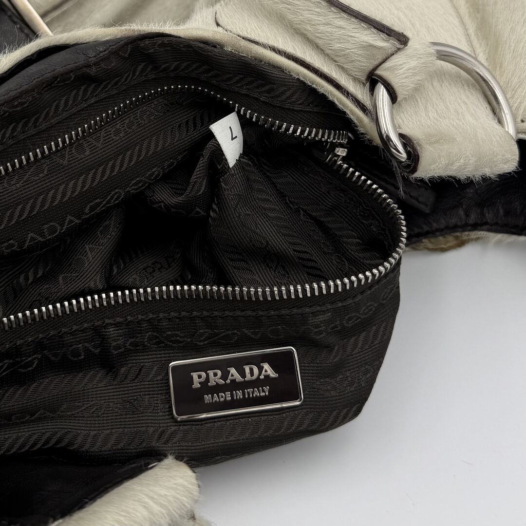 RARE Prada Moon Pony Hair Buckle mint Green Shoulder Bag