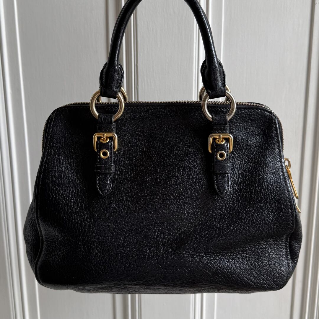 Miu Miu Madras Leather Black Handbag