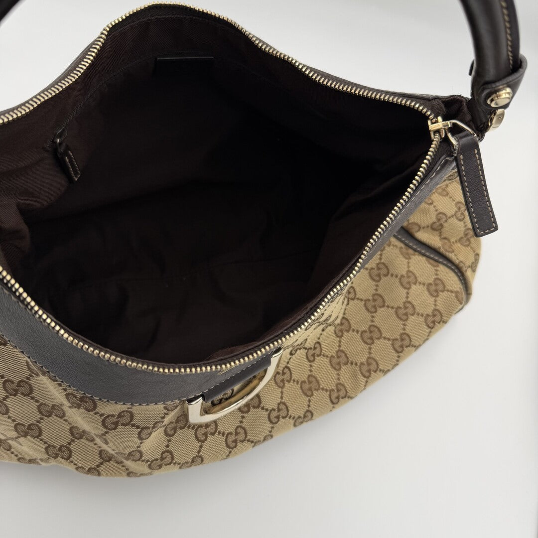 Gucci GG Canvas Abbey Brown Shoulder Bag