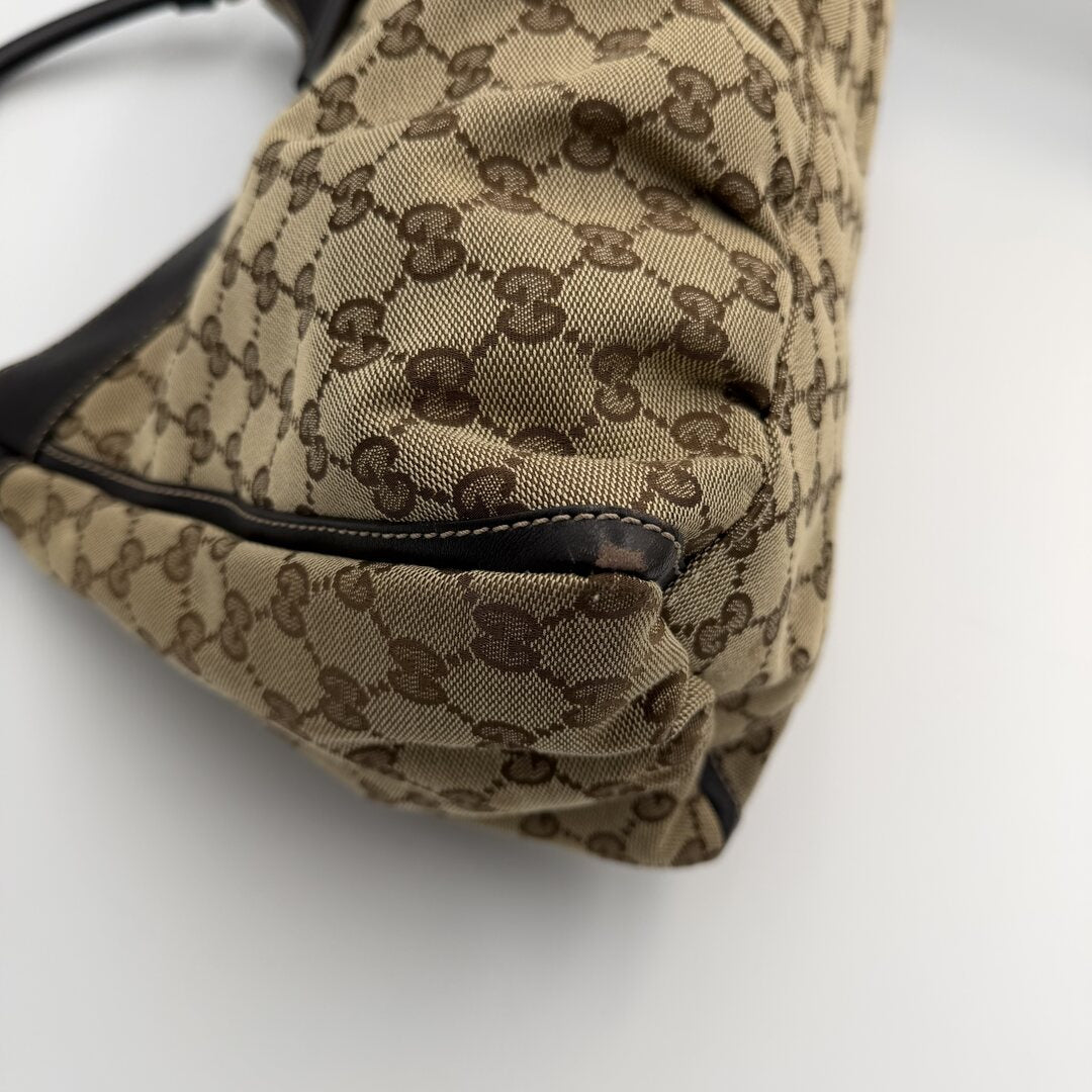 Gucci GG Canvas Abbey Brown Shoulder Bag