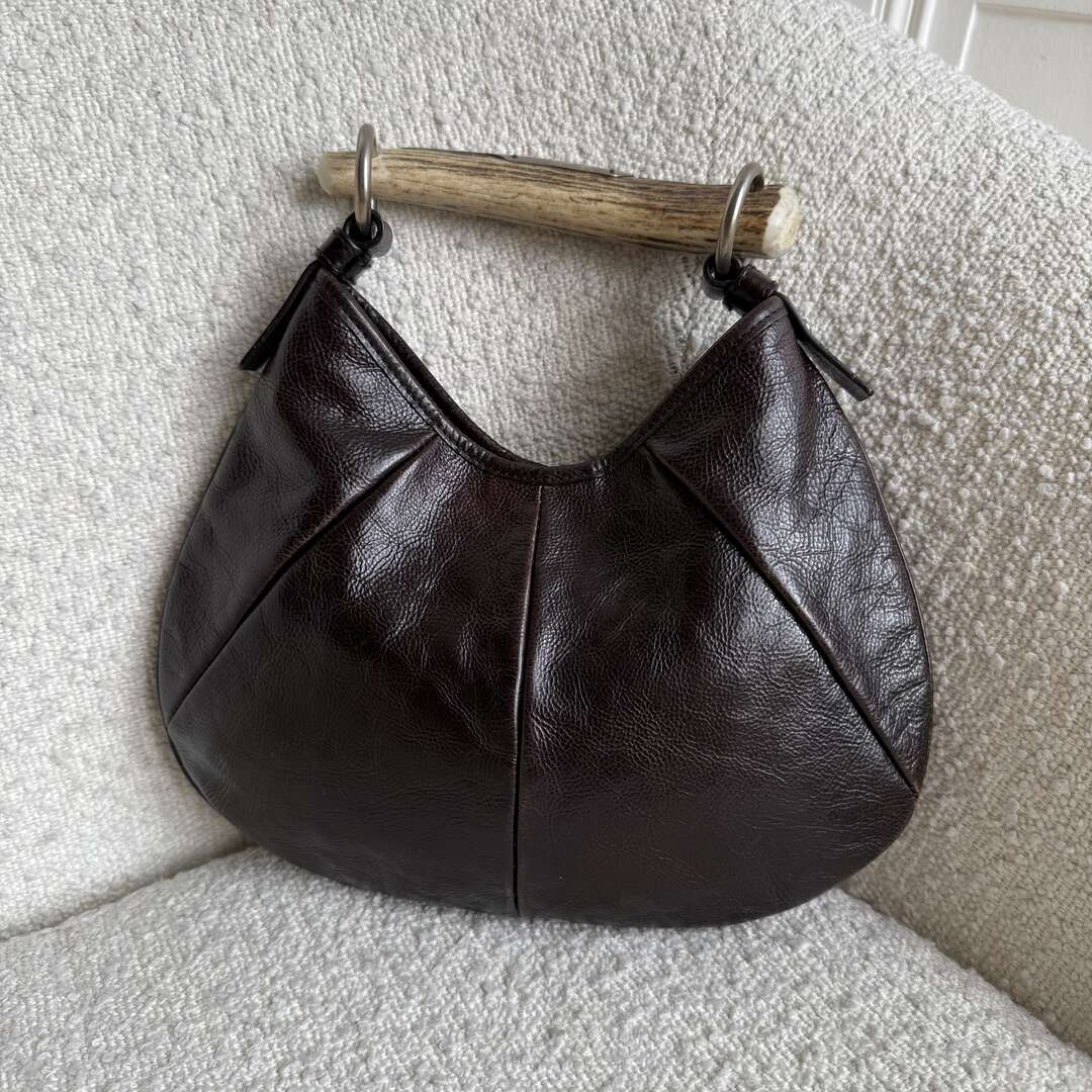 YSL Mombasa Leather Black Shoulder Bag