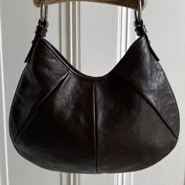 YSL Mombasa Leather Black Shoulder Bag