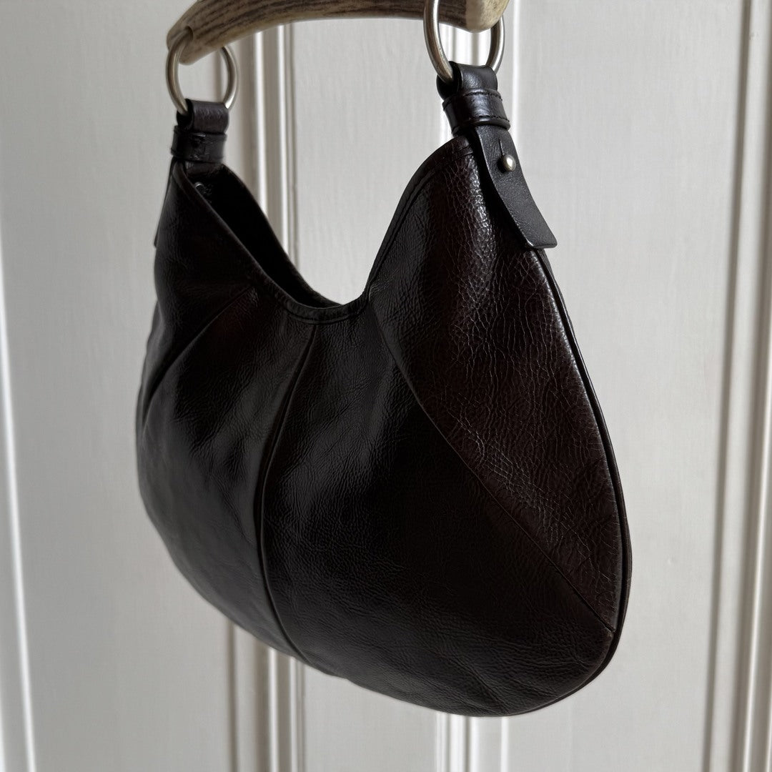 YSL Mombasa Leather Black Shoulder Bag