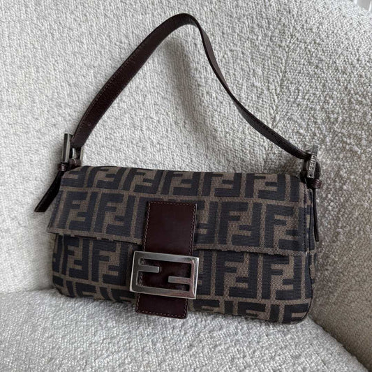 Fendi Mamma Baguette Zucca Shoulder Bag
