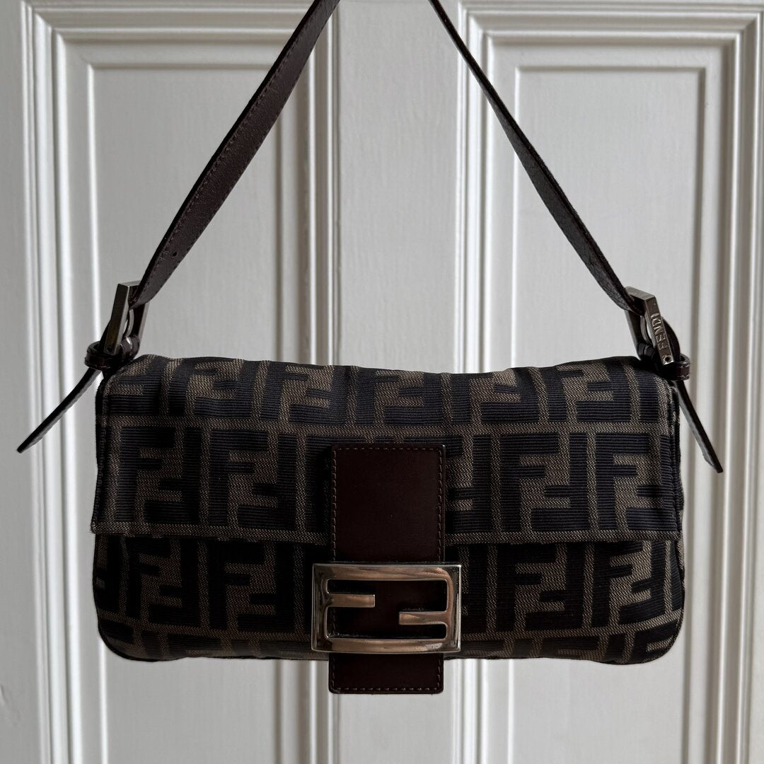 Fendi Mamma Baguette Zucca Shoulder Bag