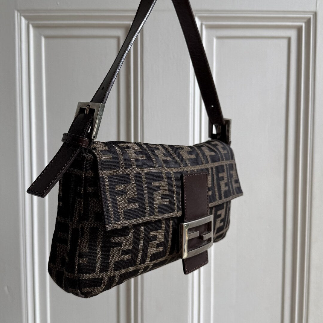Fendi Mamma Baguette Zucca Shoulder Bag