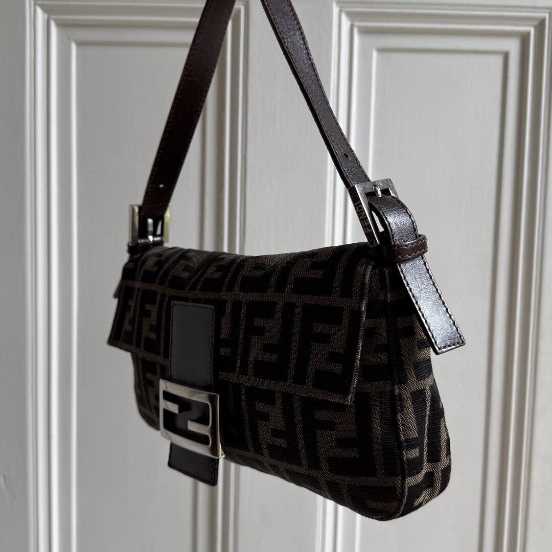 Fendi Mamma Baguette Zucca Shoulder Bag