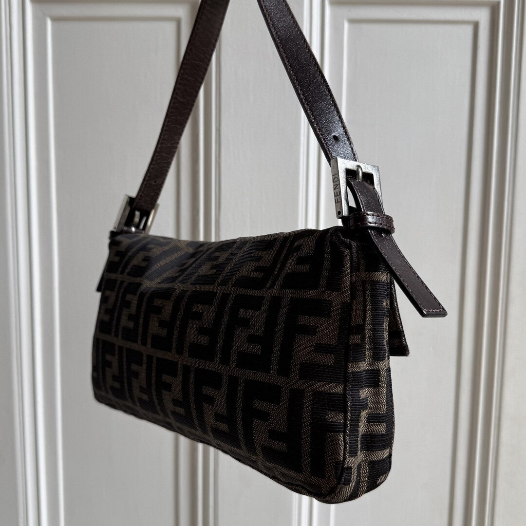 Fendi Mamma Baguette Zucca Shoulder Bag