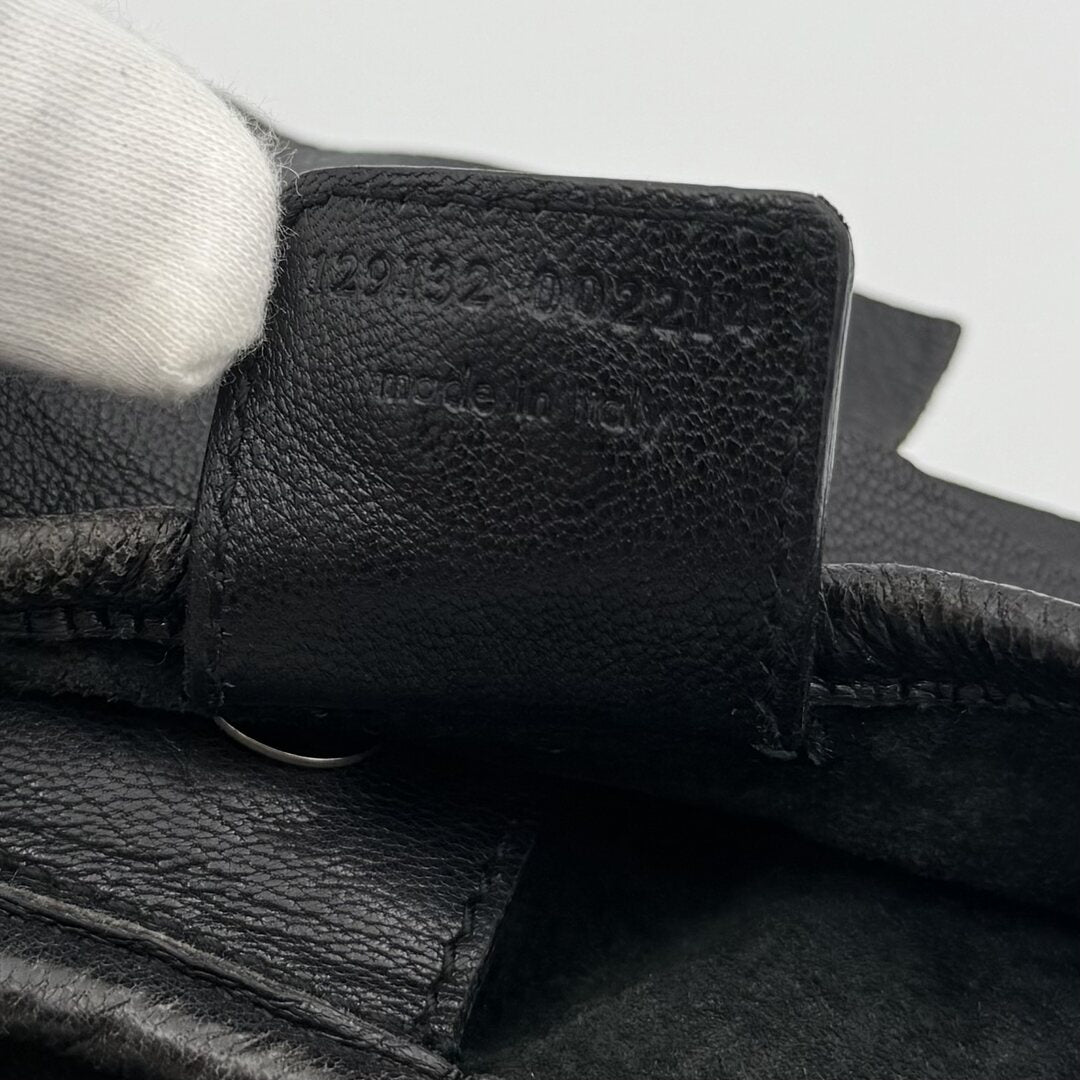 2004 YSL Mombasa Saint Tropez Leather Black Shoulder Bag