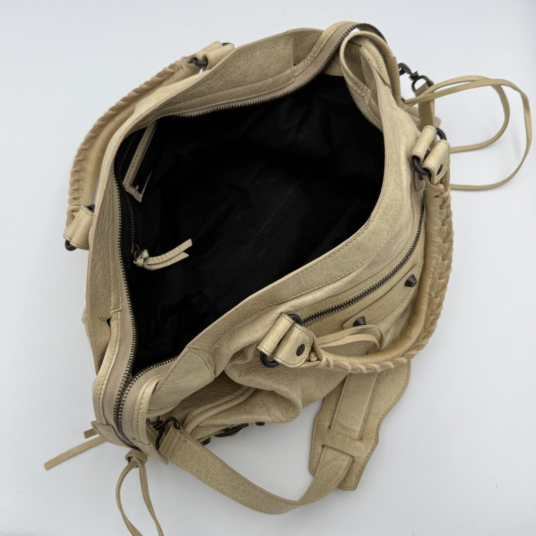 2009 Balenciaga City Beige Yellow Handbag