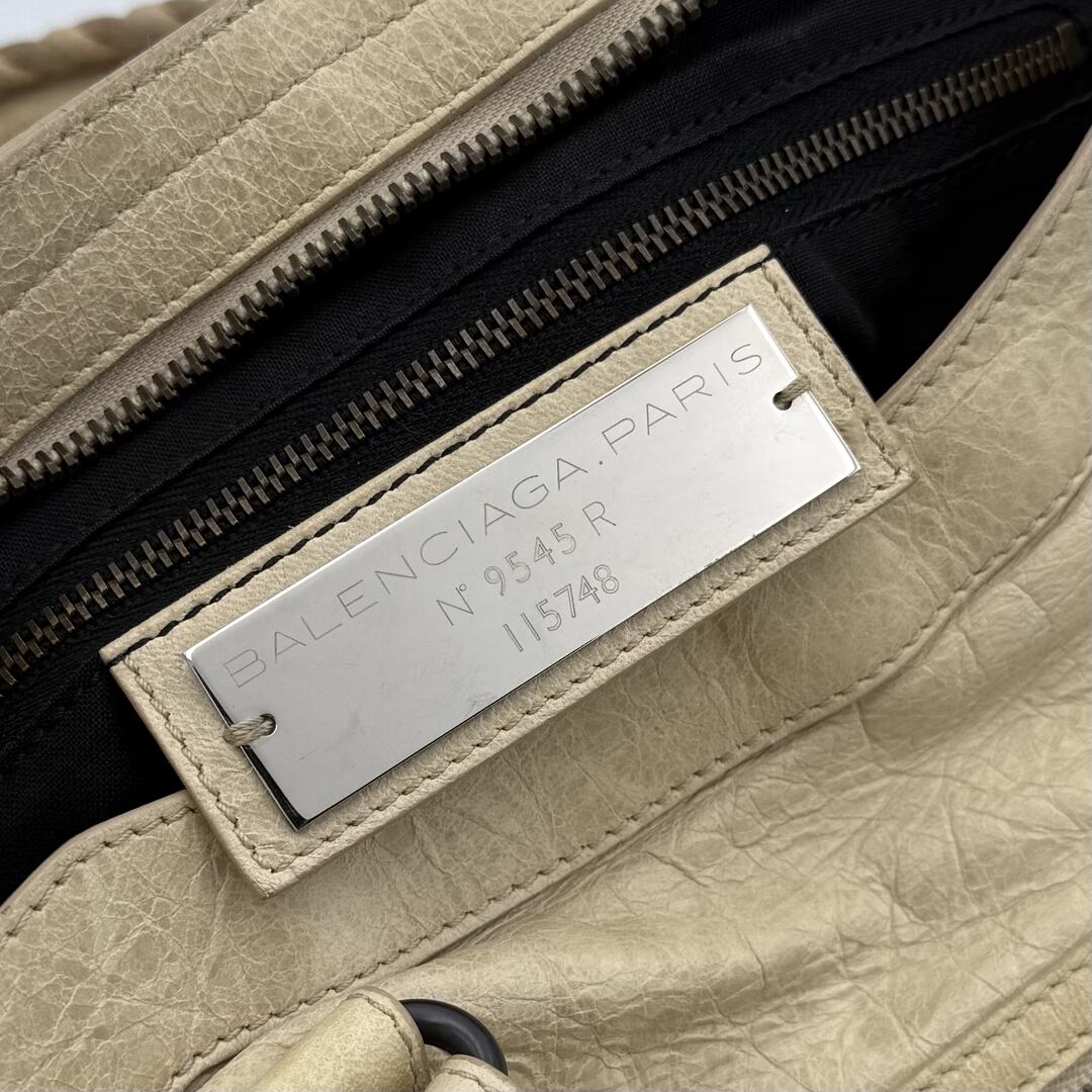 2009 Balenciaga City Beige Yellow Handbag