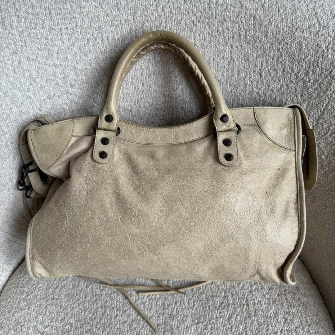 2009 Balenciaga City Beige Yellow Handbag