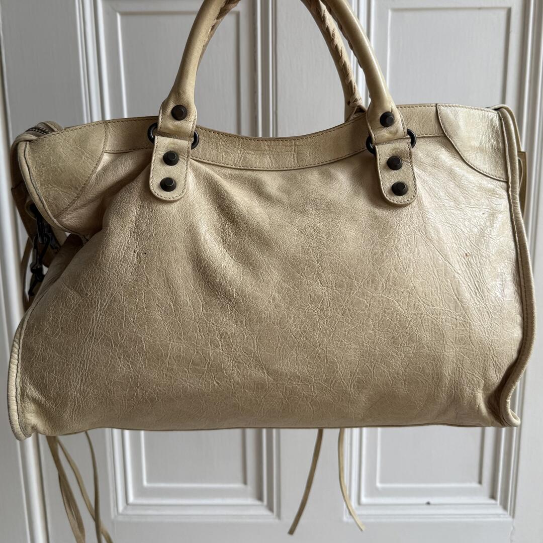 2009 Balenciaga City Beige Yellow Handbag
