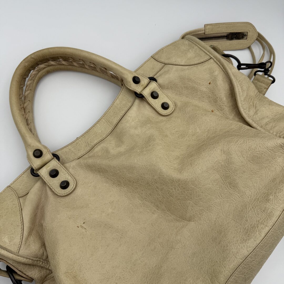 2009 Balenciaga City Beige Yellow Handbag