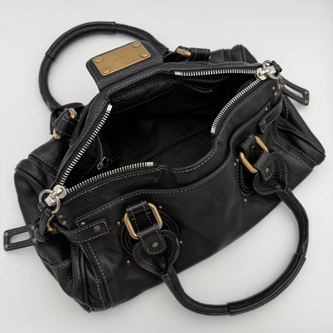 Chloe Paddington Leather Black Handbag