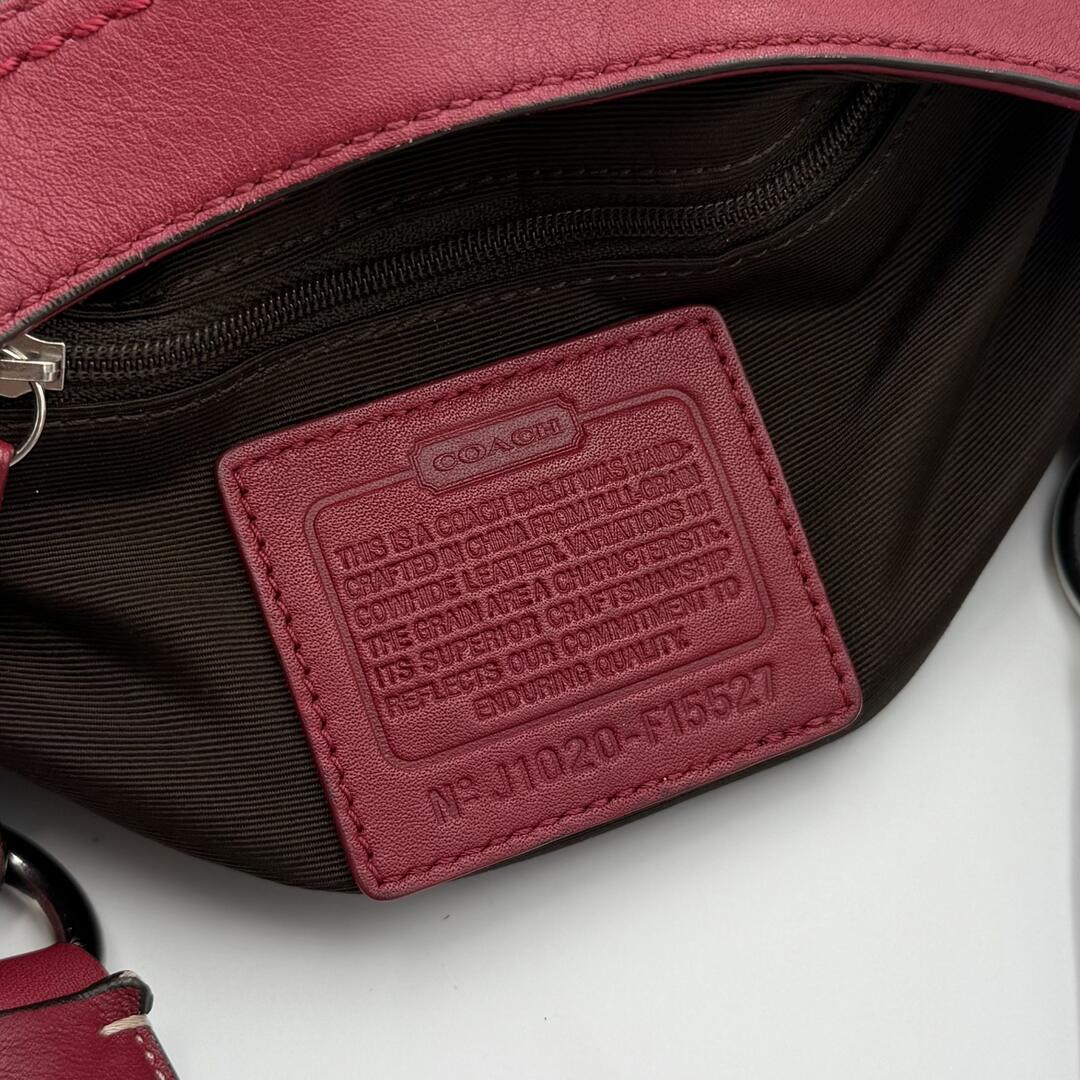 Coach Soho Hobo Leather Red Buckle Shoulder Bag