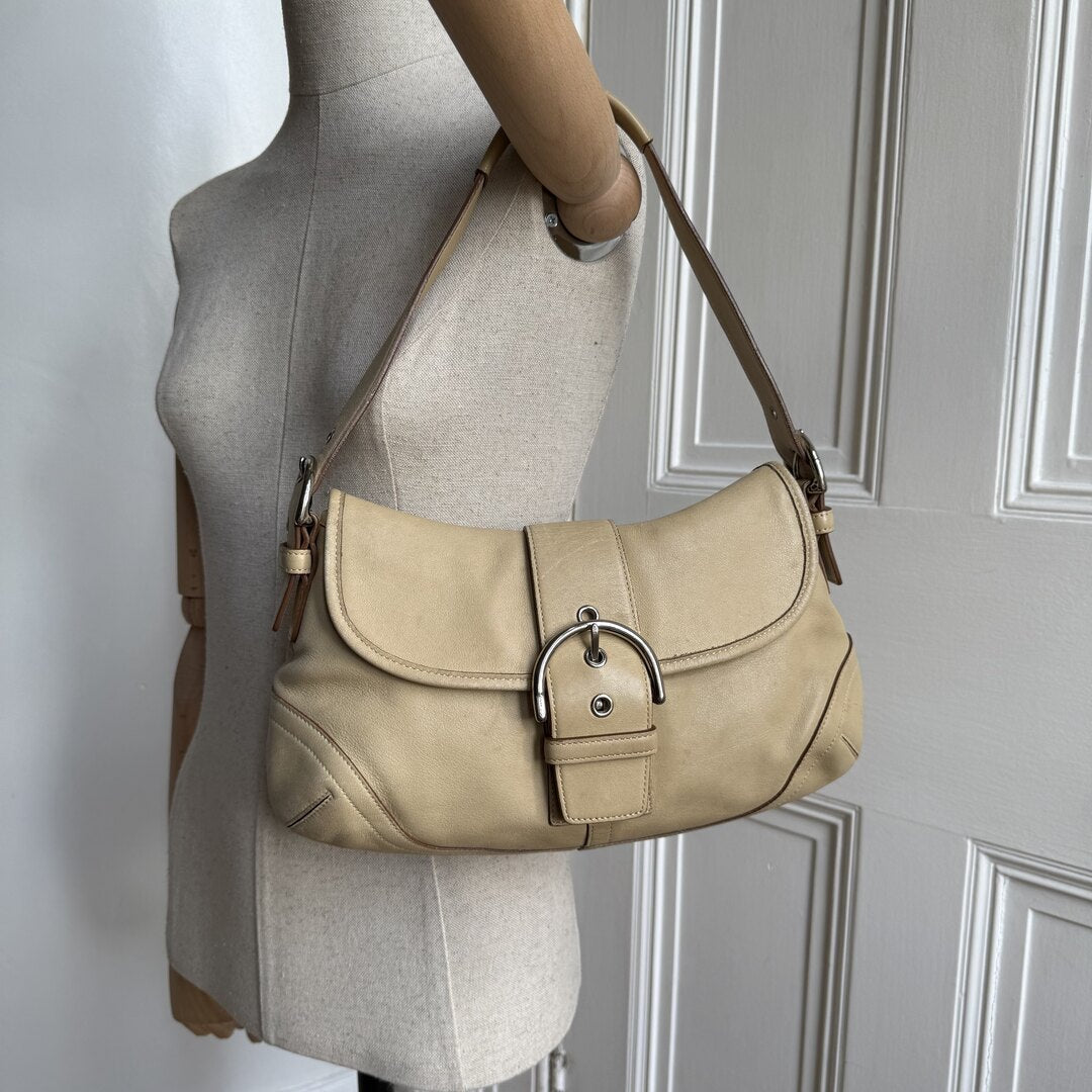 Coach Soho Leather Butter Yellow Shoulder Bag