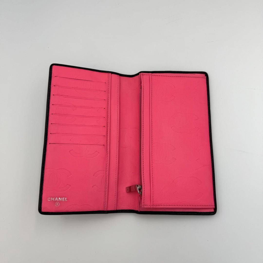 2010 Chanel CC Cambon Black Leather Wallet