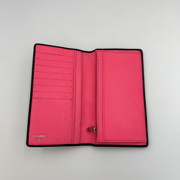 2010 Chanel CC Cambon Black Leather Wallet