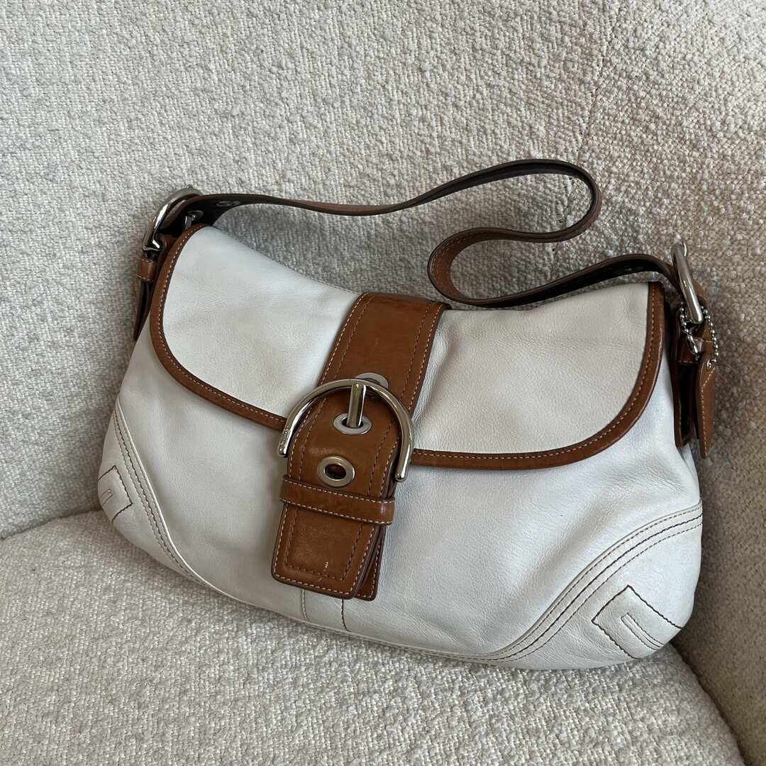 Coach Soho Leather White Shoulder Bag