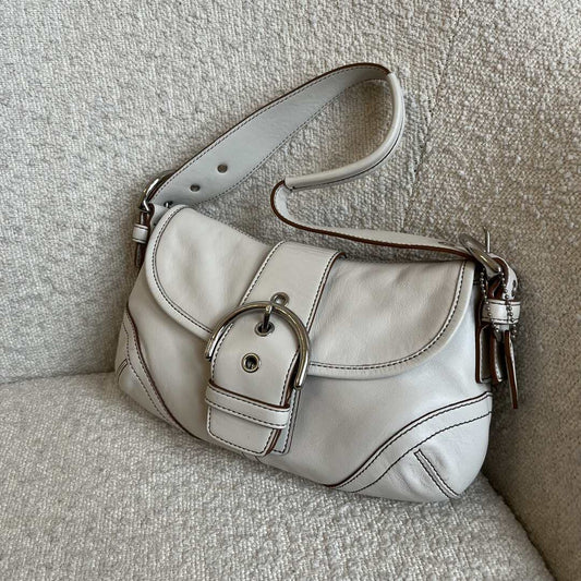 Coach Soho Leather White Shoulder Bag