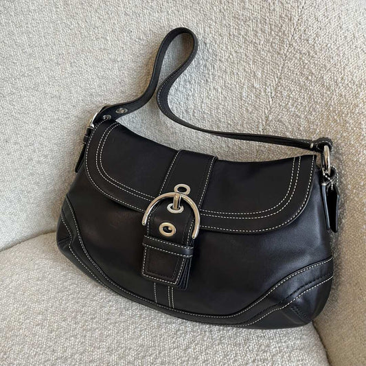 Coach Soho Leather Black Shoulder Bag