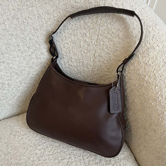 90s Coach Leather Brown Shoulder Bag