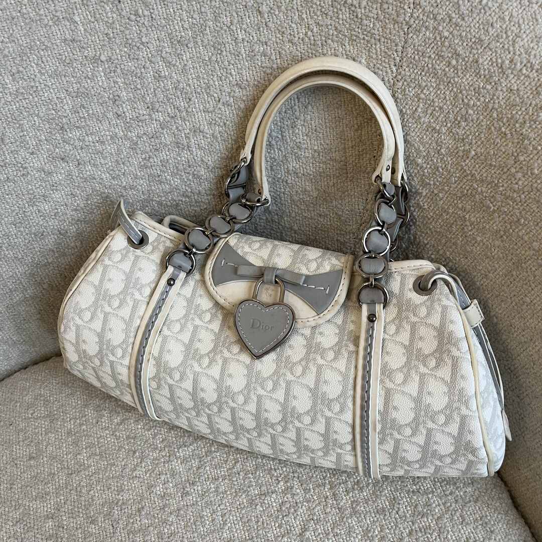 Dior Romantique Trotter White Shoulder Bag