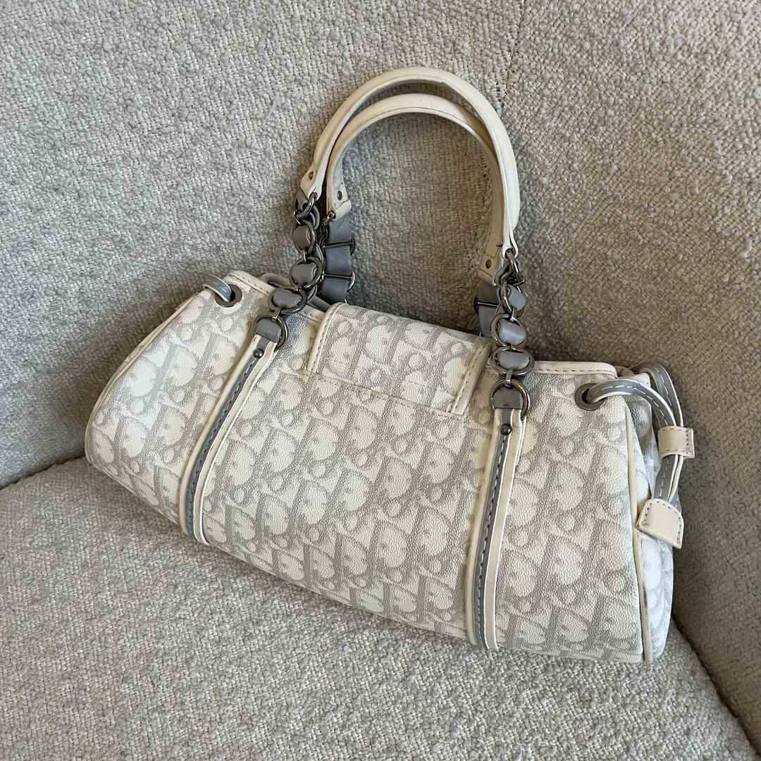 Dior Romantique Trotter White Shoulder Bag