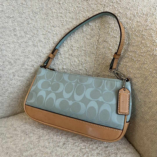 Coach Signature Demi Blue Shoulder Bag