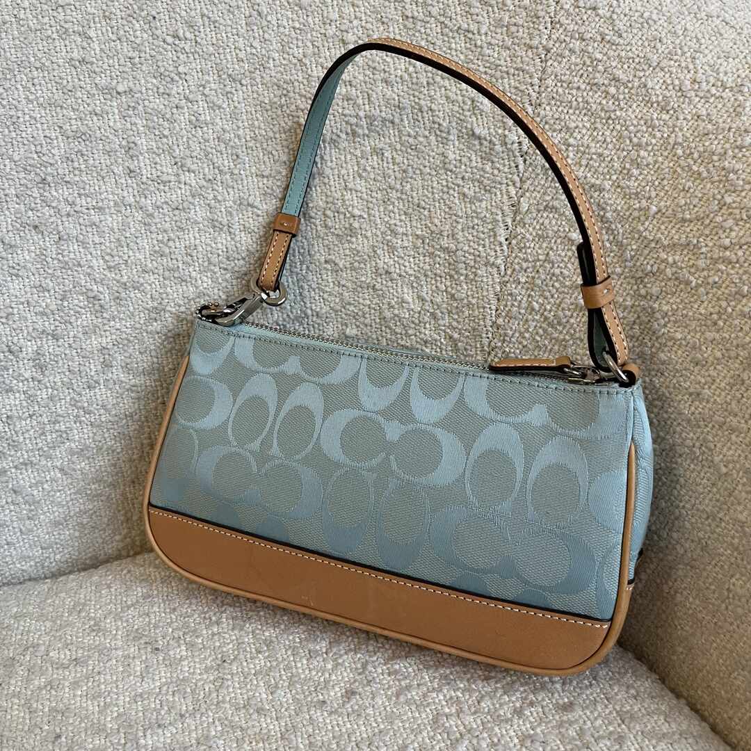 Coach Signature Demi Blue Shoulder Bag