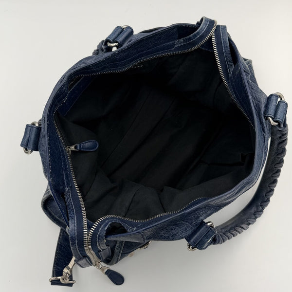 2013 Balenciaga The City Leather Blue Handbag