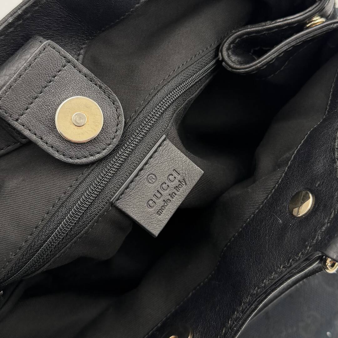 Gucci GG Canvas Sukey Black Tote Bag