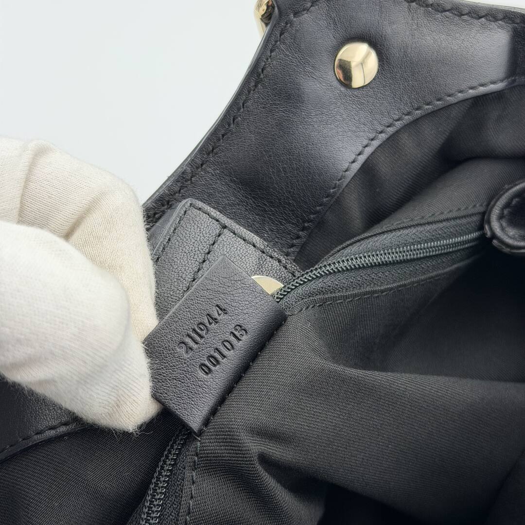 Gucci GG Canvas Sukey Black Tote Bag
