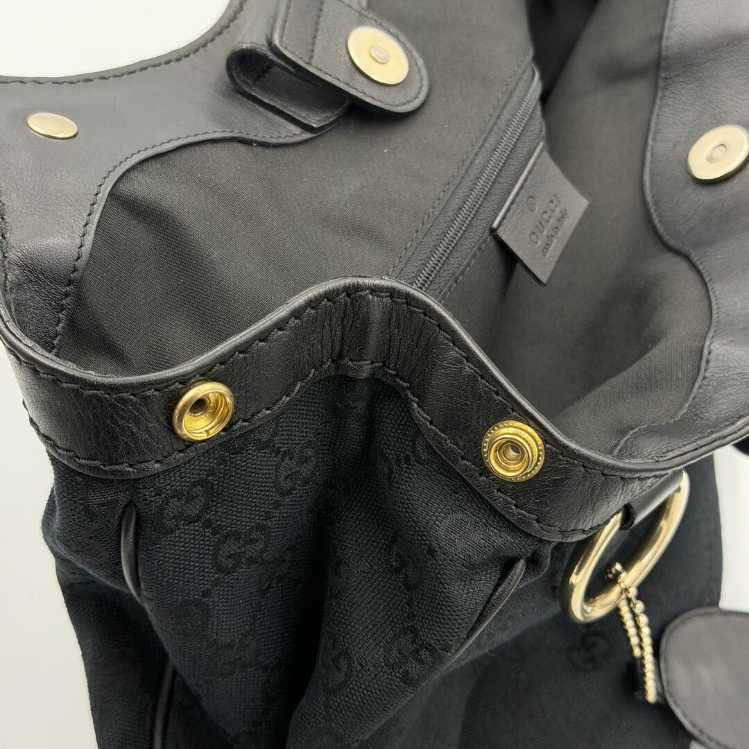 Gucci GG Canvas Sukey Black Tote Bag