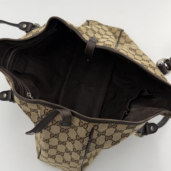Gucci GG Twins Black Leather Tote Bag