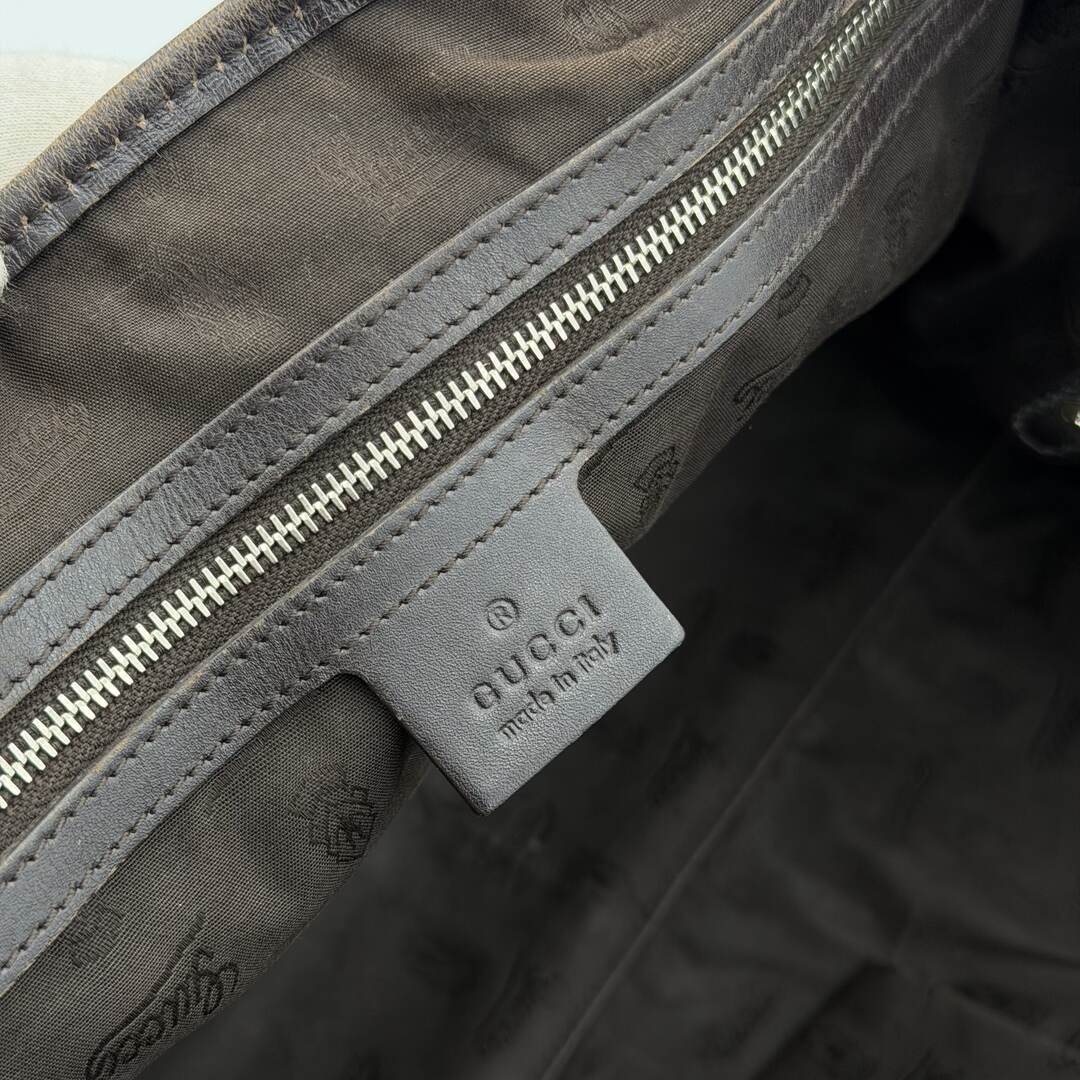 Gucci GG Twins Black Leather Tote Bag