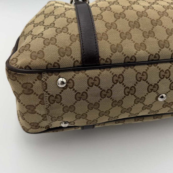 Gucci GG Twins Black Leather Tote Bag