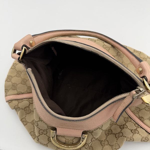 Gucci GG Canvas Abbey Pink Shoulder Bag