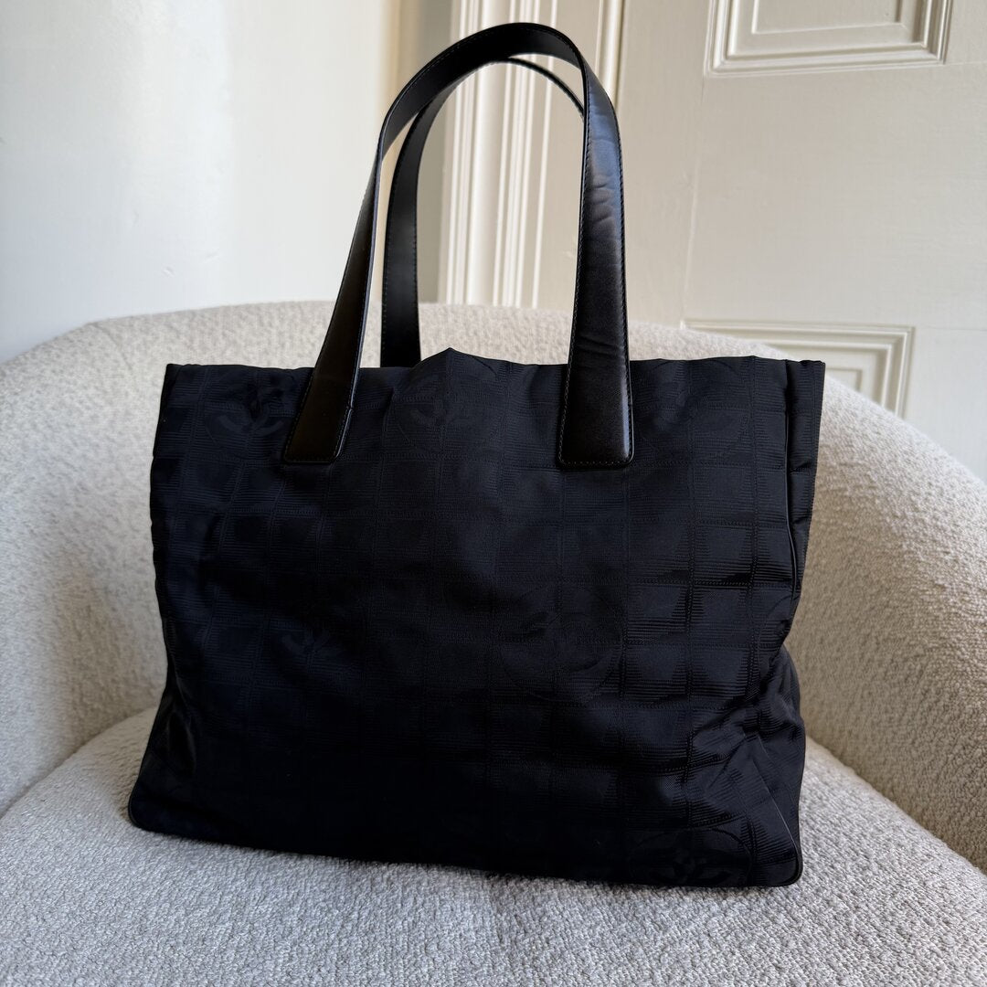 2005 Chanel CC Travel Line Black Tote Bag