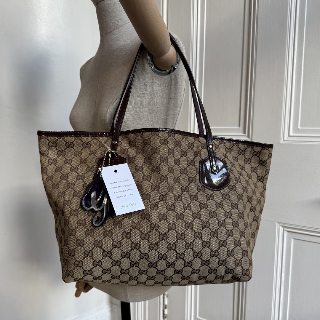 Gucci GG Canvas Jolie Brown Tote Bag
